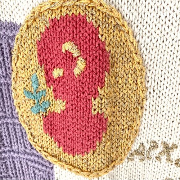 SK Wear Vintage NWTs Mykonos Grecian Gold Coin Metallic Thread Sweater small - Picture 6 of 10